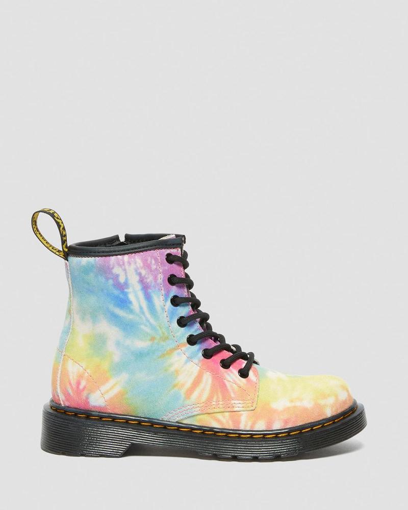 Kids' Dr Martens Junior 1460 Tie Dye Lace Up Boots Multicolor | AU 689MQZ